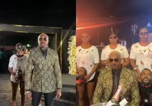 Socialite PrettyMike makes grand entrance to fashion designer, Yomi Casual’s 40th birthday party