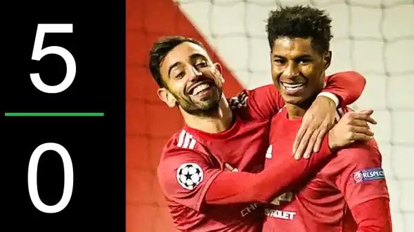 Manchester United 5 - 0 RB Leipzig (UEFA Champions League) HIghlights