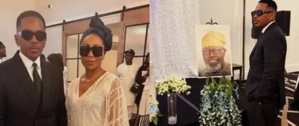 “Rest Well, Papa”- Timini Egbuson, Sister Dakore Akande Lay Father to Rest
