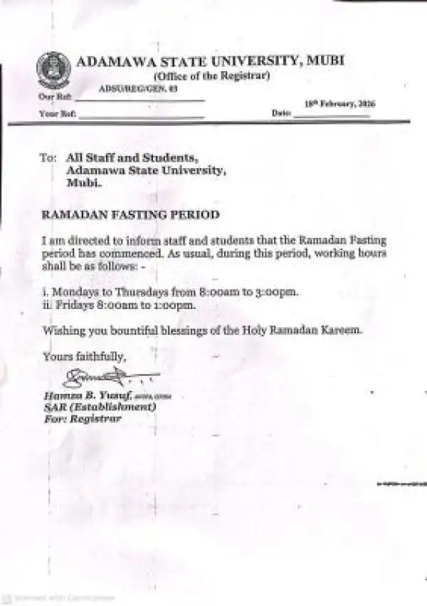 ADSU adjusts working hours for Ramadan