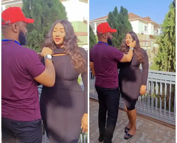 Actor Yul Edochie Tensions Social Media Users As He Plays Lovey-Dovey With Second Wife Judy (Video)