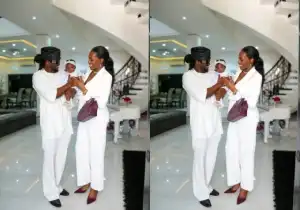 Paul Okoye (Rudeboy) and Wife Ivy Ifeoma Dedicate Daughter Imani in Church