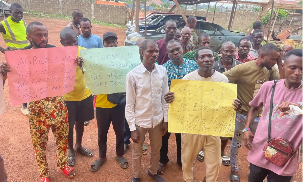 ‘Korope’ drivers protest multiple levies in Ogun