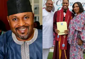 Saidi Balogun and ex-wife, Faithia Williams reunites at son’s graduation ceremony