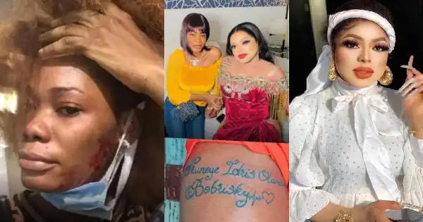 “Wicked Manipulator” – Ivorian Lady That Tattooed Bobrisky Calls Him Out For Beating Her Up (Video)