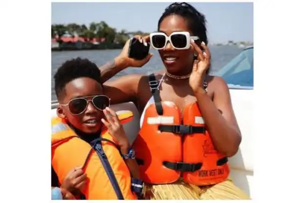 Tiwa Savage’s Son, Jamil Declares Davido No.1 In The Whole World (Watch Video)