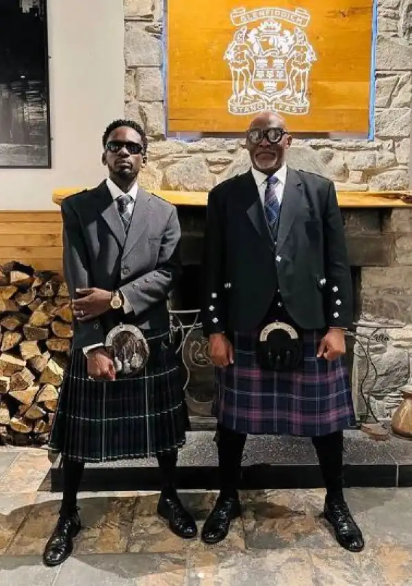 Actor RMD And Mr Eazi Step Out in Skirt (Photo)