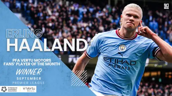 The winner of the PFA Vertu Motors Premier League Fans