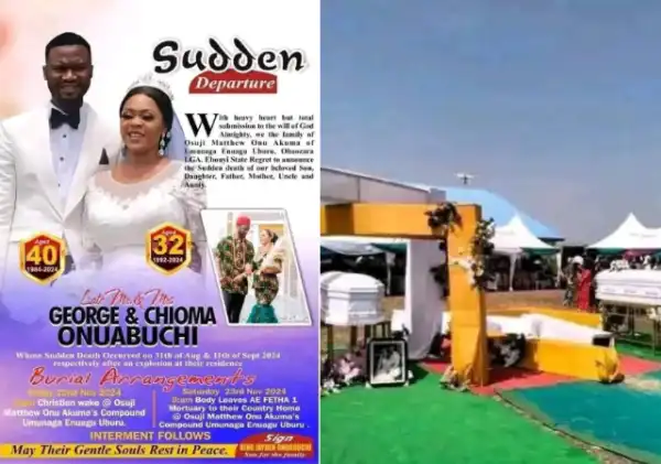 Patoranking’s Sister And Husband Laid To Rest In Ebonyi