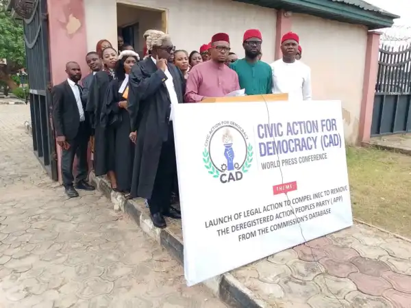 Group asks court to remove APP from INEC register