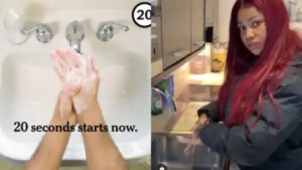 Tacha teaches Nigerians how to wash their hands properly in order to avoid Coronavirus (Video)