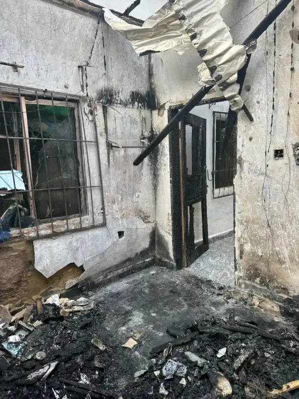 Fire ignited by candle light destroys house, renders Abia family homeless