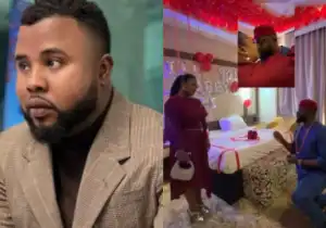 “Is It Normal For An Igbo Man With Red Cap To Kneel And Propose”- Man Asks as Ruby Ojiakor’s Lover Kneels Down To Propose