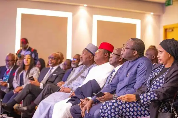 Oshiomhole Spotted Listening To Tinubu At Chatham House With Rapt Attention