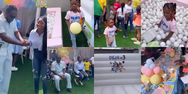 Simi shares beautiful moments from daughter, Deja’s 3rd birthday party (Video)