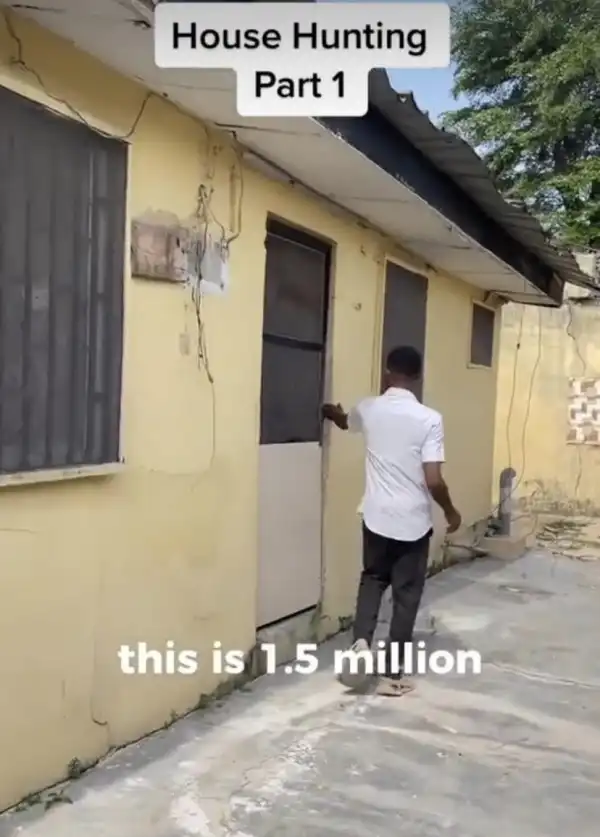 Lady shows off a N1.5m apartment she was taken to by an agent in Ogudu area of Lagos state
