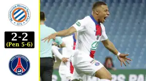 Montpellier vs PSG 2 - 2 (7-8 Pen)  (Coupe De France Goals & Highlights 2021)
