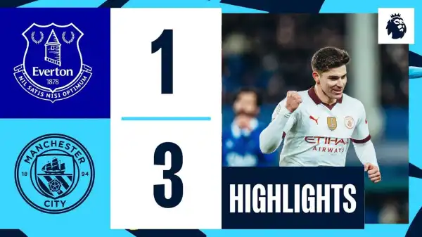 Everton vs Manchester City 1 - 3 (Premier League Goals & Highlights)