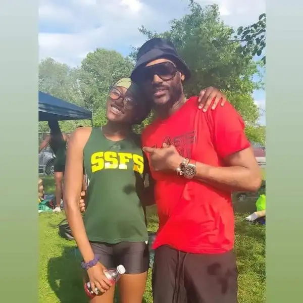 Pero Gushes Over 2Baba As He Attends Their Daughter’s School Game In US (Photo)