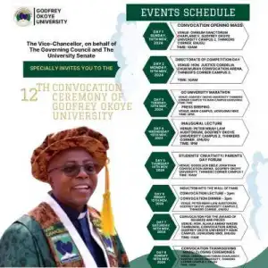 Godfrey Okoye University announces 12th Convocation Ceremony