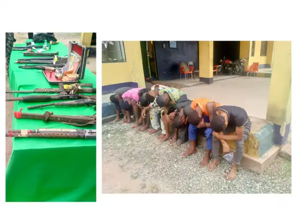 Police parade suspected criminals in Abia, recover guns, others