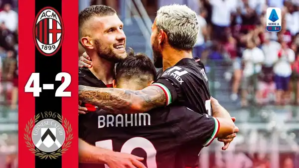 Milan vs Udinese 4 - 2 (Serie A 2022 Goals & Highlights)