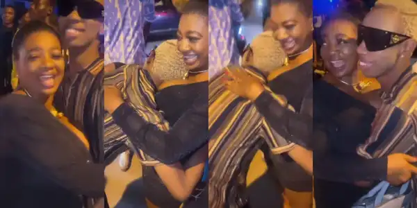 He is Tapping Current Anyhow - Destiny Etiko Confronts James Brown As He Deeply Hugs Busty Actress (Video)