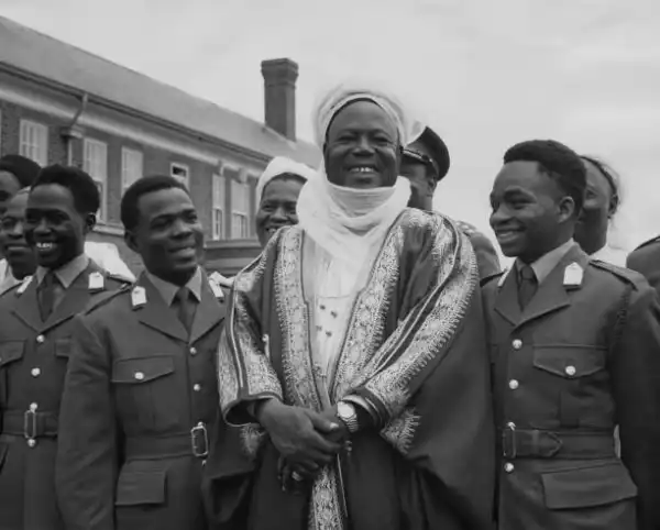 Sir Ahmadu Bello With Nigerian Cadets At Officer Cadet School In Aldershot