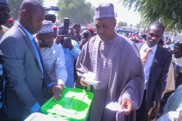 Borno LG election: Gov Zulum casts vote in Mafa, expresses satisfaction