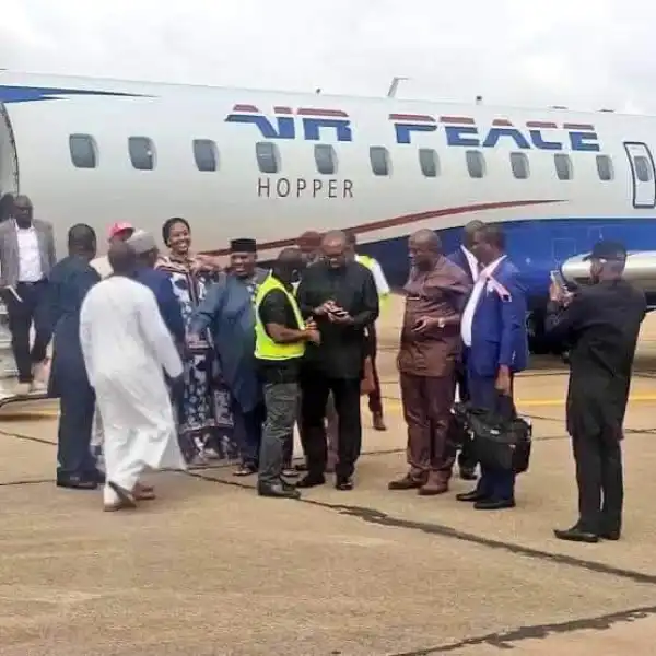 Peter Obi Used Airpeace Hopper Aircraft Not Private Jet (photos)