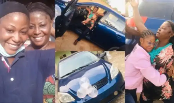 Mom still in shock as her daughter surprises her with a car (photos)