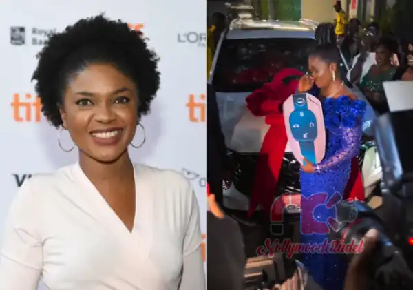 Omoni Oboli Bursts With Excitement As GAC Motors Gifts Her A Brand-New Car At Her Movie Premiere