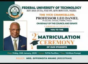 FUTIA announces 2nd matriculation ceremony