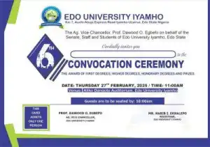 Edo State University, Iyamho announces 6th convocation Ceremony