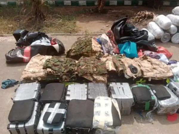 Customs intercepts Military hardware and uniforms at Lagos airport