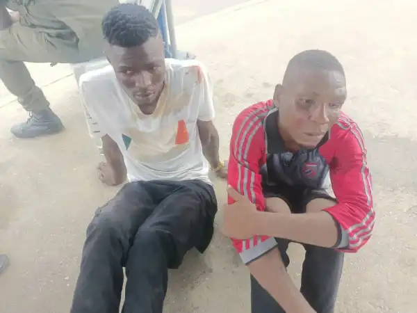 Photo Of Two Suspected Criminals Nabbed By Vigilante Group In Bayelsa