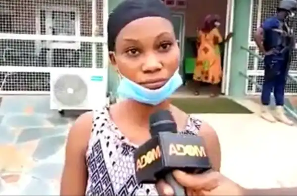 Woman bites off man