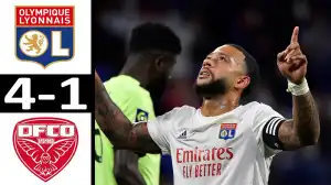 Olympique Lyonnais 4 Vs 1 Dijon (Ligue 1) Highlights