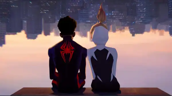 Spider-Man: Across the Spider-Verse Clip Shows Miles & Gwen Web-Swinging