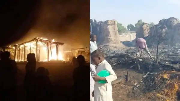 JUST IN!!! Fire Guts Potash Market, Dozens Of Farmlands In Yobe
