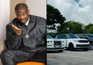 Music Producer, Don Jazzy acquires 3 luxurious cars at once