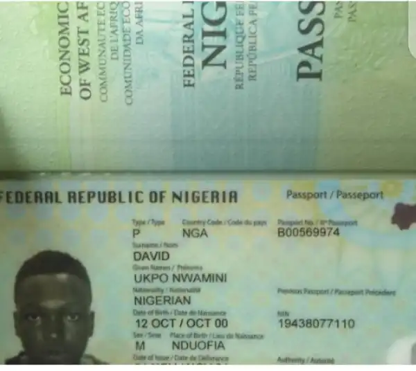 Passport Of Kidney Donor In Ekweremadu