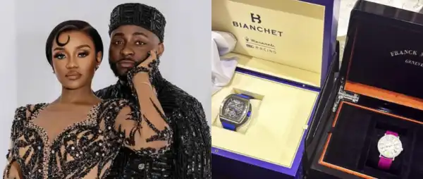 Davido Gifts Chioma A Diamond-Studded Watch In Lavish ‘His And Hers’ Surprise