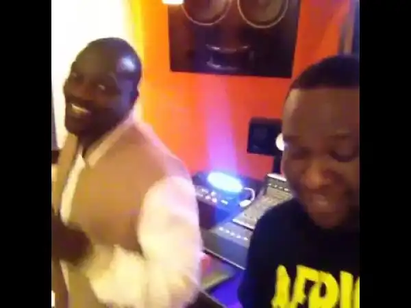 Video: Studio Session of Akon With Dbanj Recording "Frosh"