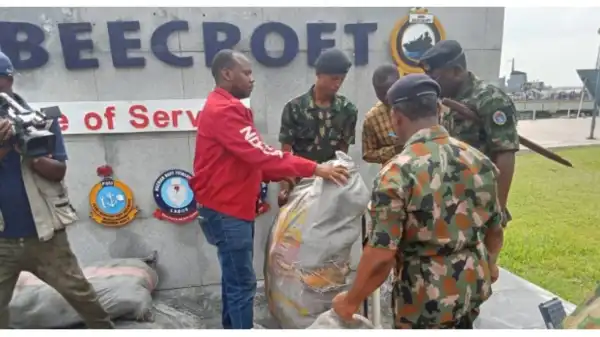 Nigerian Navy intercepts 500kg of suspected cannabis in Lagos