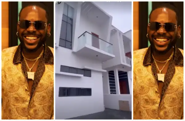 Adekunle shows off gigantic house he bought for his mum on her birthday