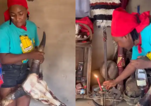 “Chase them & give them sleepless night” – Blessing CEO goes spiritual, offers sacrifice to deity for protection