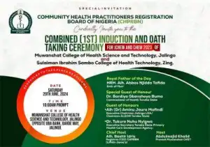 Muwanshat College of Health Science & Tech, Jalingo 1st induction & oath-taking ceremony for CHEW/JCHEW (2023 set)