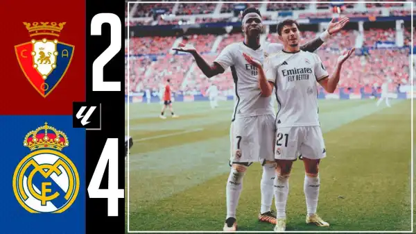 Osasuna vs Real Madrid 2 - 4 (Laliga 2024 Goals & Highlights)