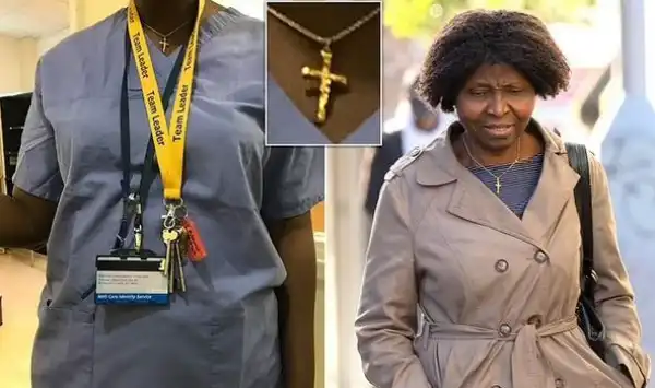 Nigerian Nurse Drags UK Hospital To Court Over Claims She Was Bullied And Dismissed For Wearing Cross Around Her Neck